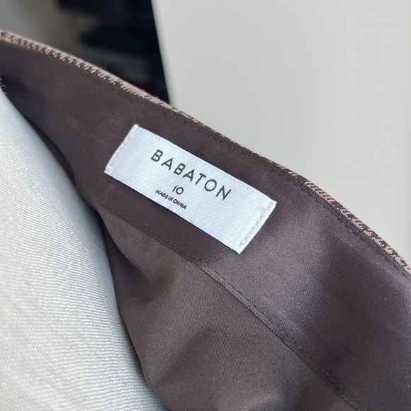 Babaton Modern Mini Skirt Brown Plaid - Picture 4 of 4